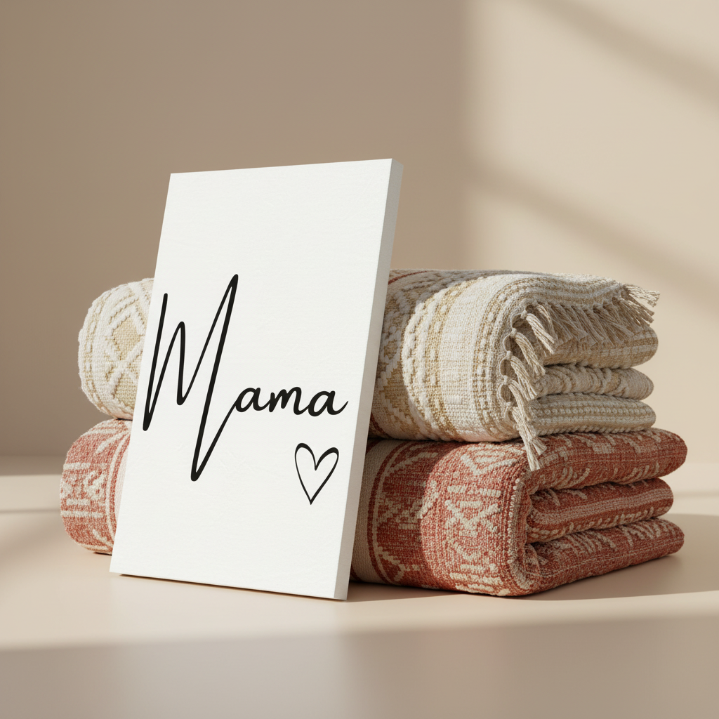 Wandbild „Mama" 40×60 cm – Premium Leinwand in Galeriequalität