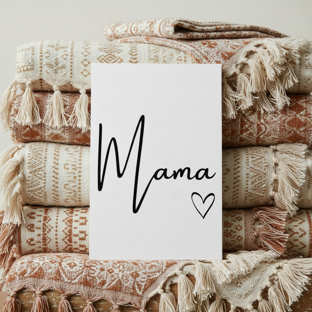Wandbild „Mama" 40×60 cm – Premium Leinwand in Galeriequalität
