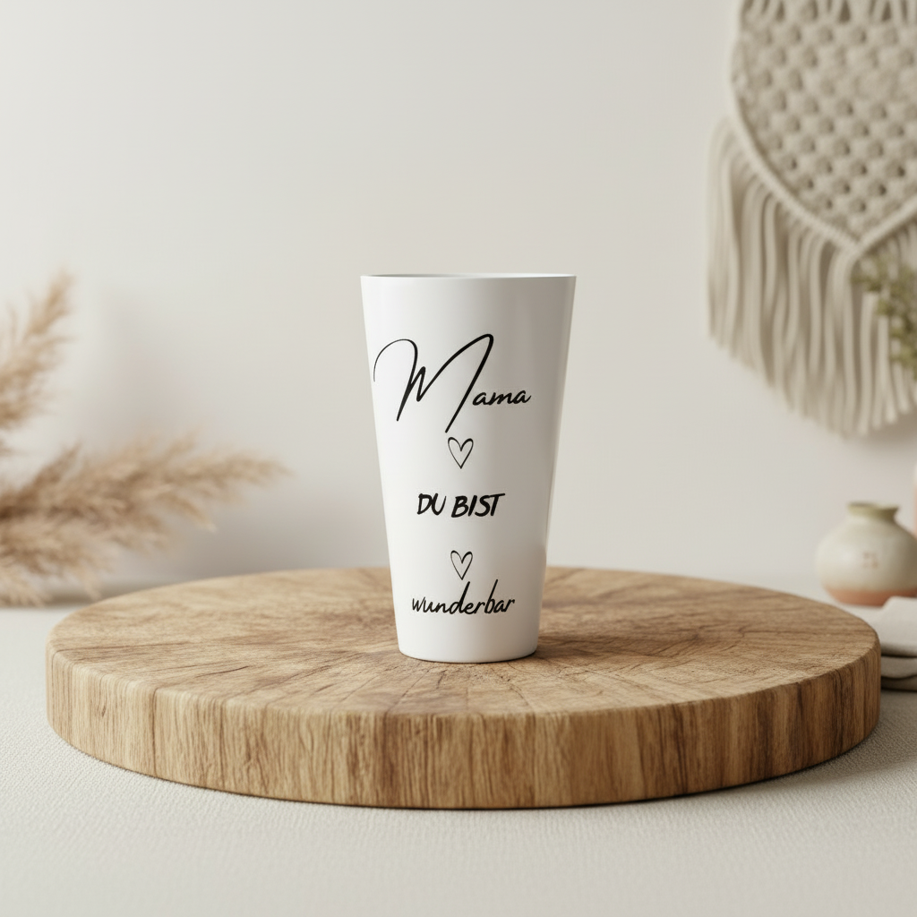 Keramiktasse „Mama du bist wunderbar“ 500 ml – Groß, stilvoll & liebevoll