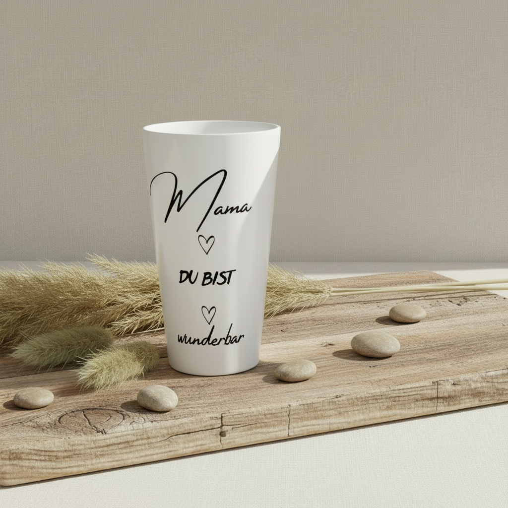 Keramiktasse „Mama du bist wunderbar“ 500 ml – Groß, stilvoll & liebevoll