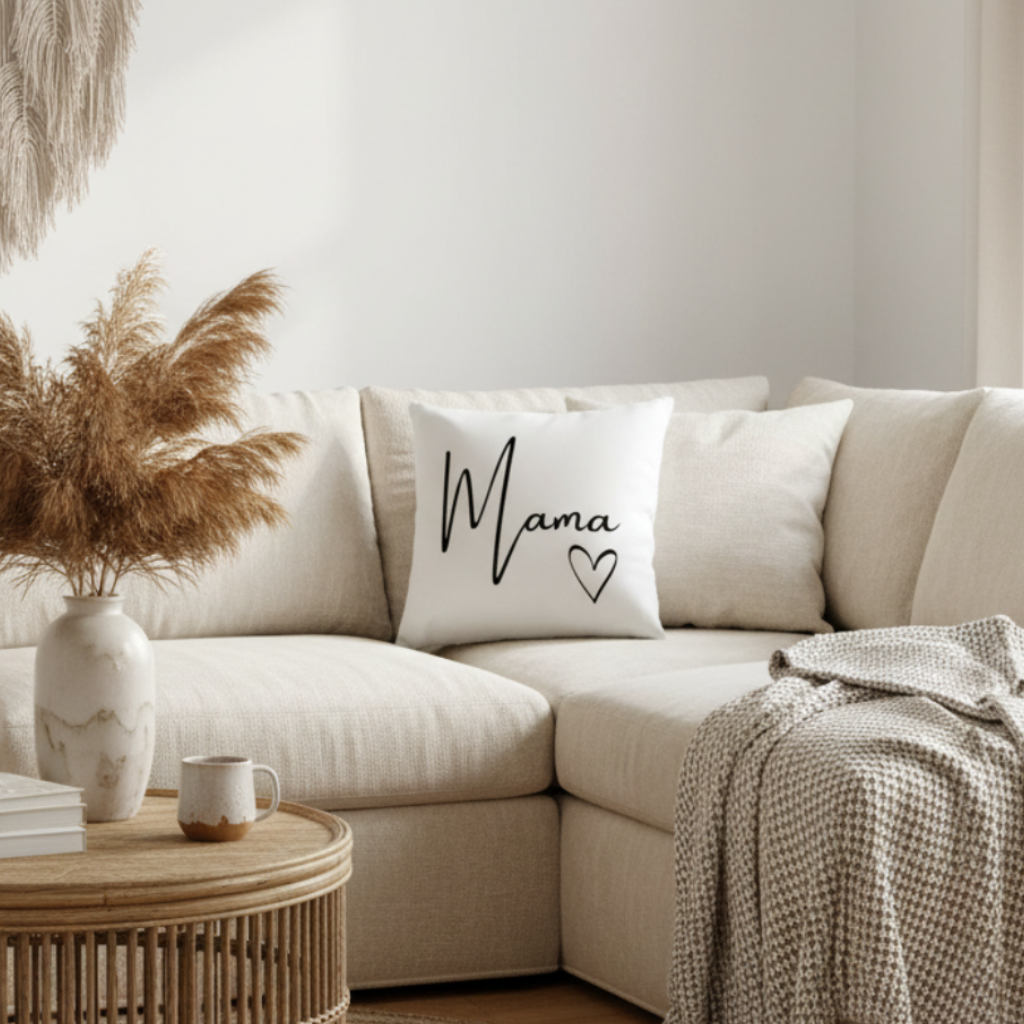 Kissen „Mama“ – Liebevoll und gemütlich für Sofa oder Bett