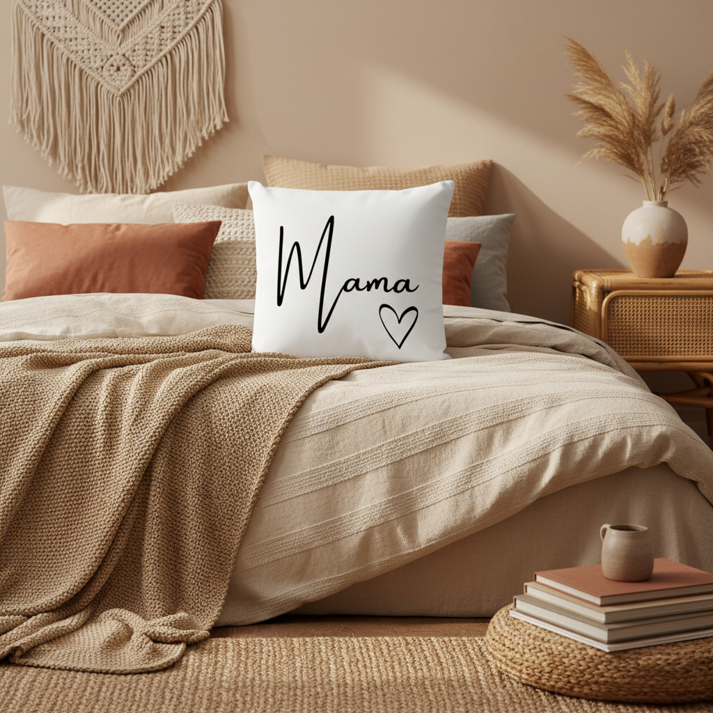 Kissen „Mama“ – Liebevoll und gemütlich für Sofa oder Bett
