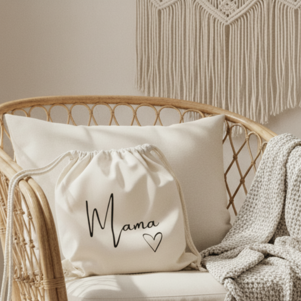 Turnbeutel „Mama“ – Liebevolles Geschenk für Muttertag & Geburtstag