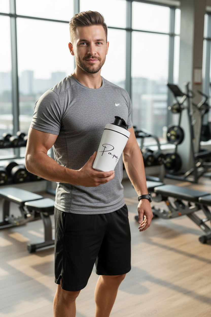 Fitnessshaker 750 ml – Geschenk für Papa