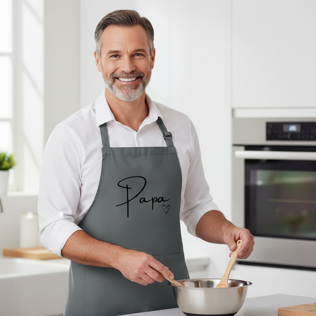 Latzschürze „Papa“ – Perfektes Geschenk zum Grillen & Kochen
