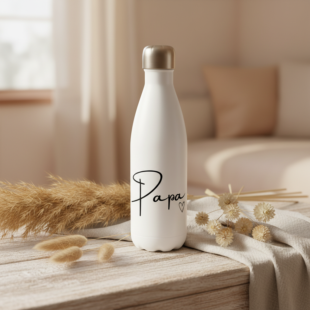 Thermoflasche „Papa“ – Liebevolles Geschenk für heiße & kalte Getränke