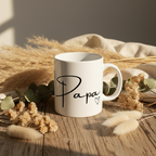 Keramiktasse „Papa“ – Liebevolles Geschenk für Vatertag & Geburtstag