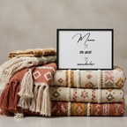 Klassisches Poster „Mama du bist wunderbar“ mit Holzrahmen – Elegantes Geschenk für Mama